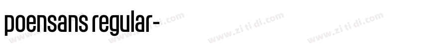 poensans regular字体转换